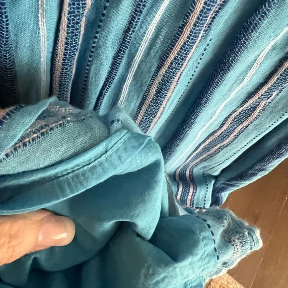 Wonderly Blue Striped Women's Dress - Picture 3 of 6